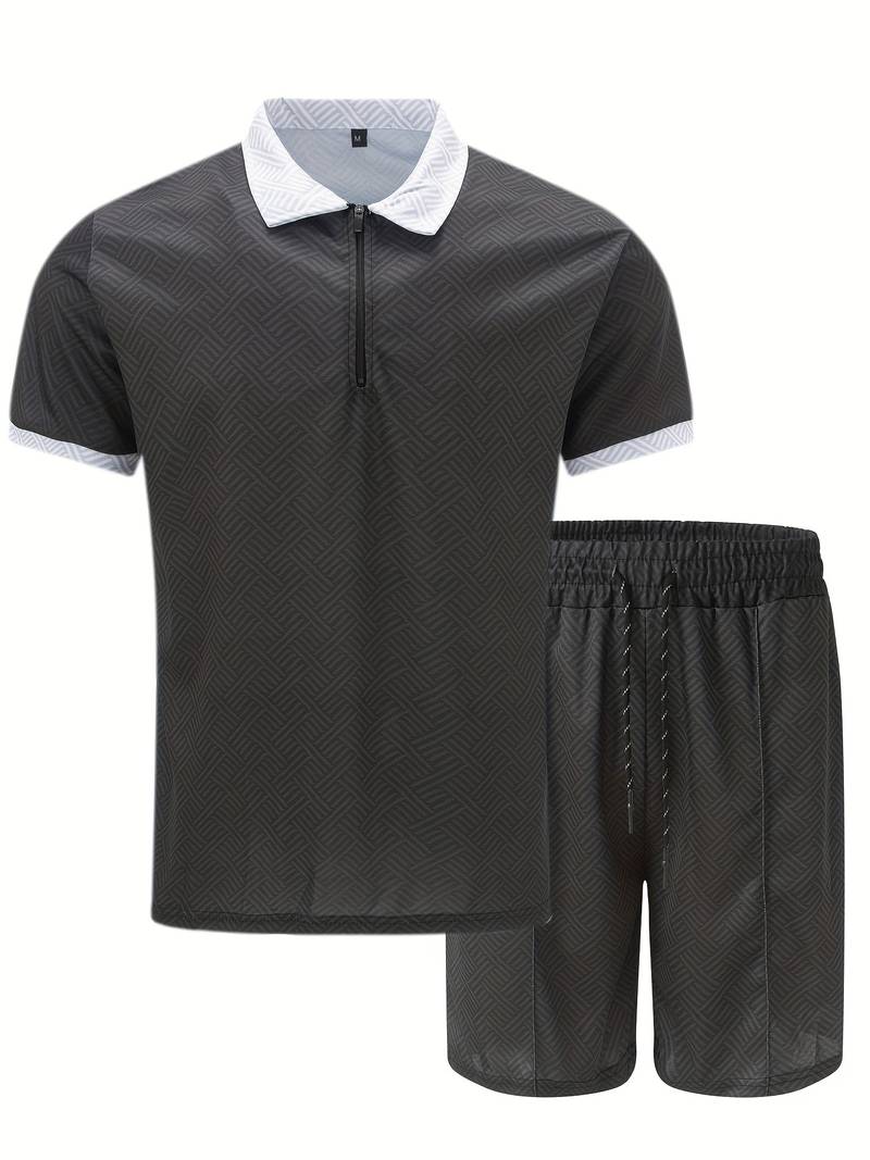 Zweiteiliges Set - Sommer - Kurzarm - Shorts - Herrenbekleidung-HauteBerlin