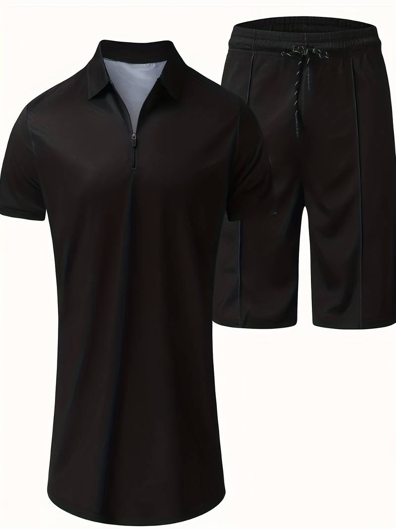 Zweiteiliges Set - Sommer - Kurzarm - Shorts - Herrenbekleidung-HauteBerlin