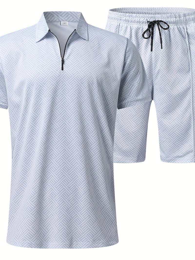Zweiteiliges Set - Sommer - Kurzarm - Shorts - Herrenbekleidung-HauteBerlin