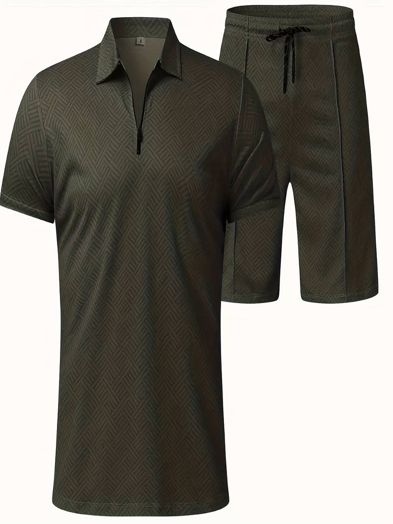 Zweiteiliges Set - Sommer - Kurzarm - Shorts - Herrenbekleidung-HauteBerlin