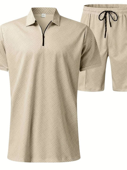 Zweiteiliges Set - Sommer - Kurzarm - Shorts - Herrenbekleidung-HauteBerlin