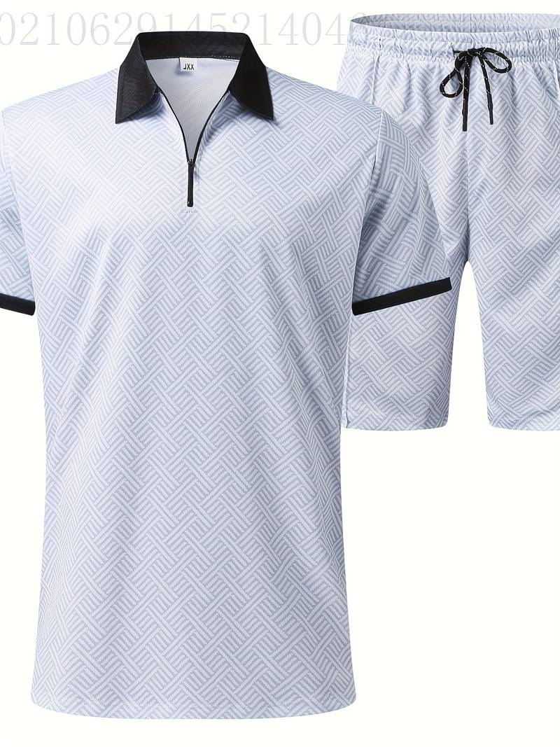 Zweiteiliges Set - Sommer - Kurzarm - Shorts - Herrenbekleidung-HauteBerlin