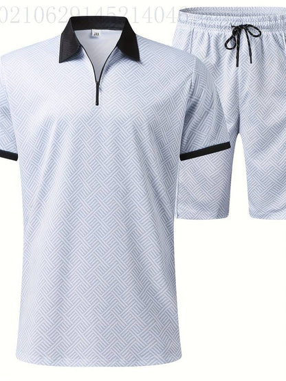Zweiteiliges Set - Sommer - Kurzarm - Shorts - Herrenbekleidung-HauteBerlin