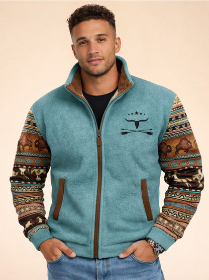 Fleecejacke - Warme Zip-Up Sherpa gefütterte Herrenjacke für den Winter-HauteBerlin