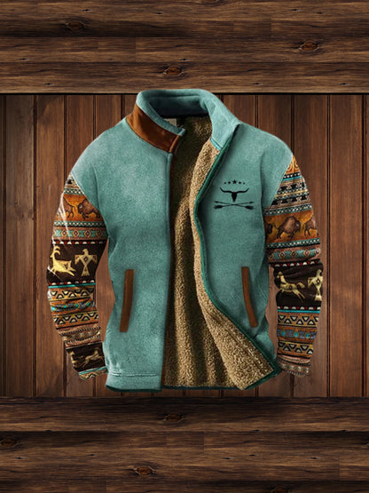 Fleecejacke - Warme Zip-Up Sherpa gefütterte Herrenjacke für den Winter-HauteBerlin