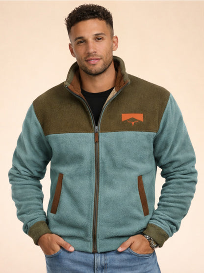 Fleecejacke - Warme Zip-Up Sherpa gefütterte Herrenjacke für den Winter-HauteBerlin