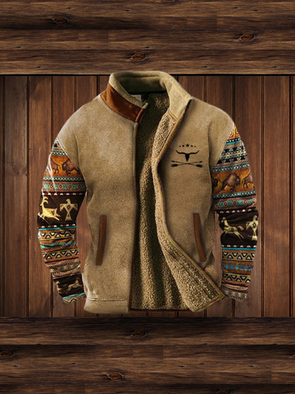 Fleecejacke - Warme Zip-Up Sherpa gefütterte Herrenjacke für den Winter-HauteBerlin