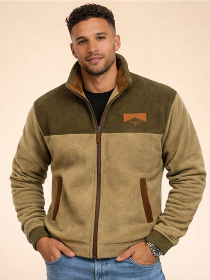 Fleecejacke - Warme Zip-Up Sherpa gefütterte Herrenjacke für den Winter-HauteBerlin