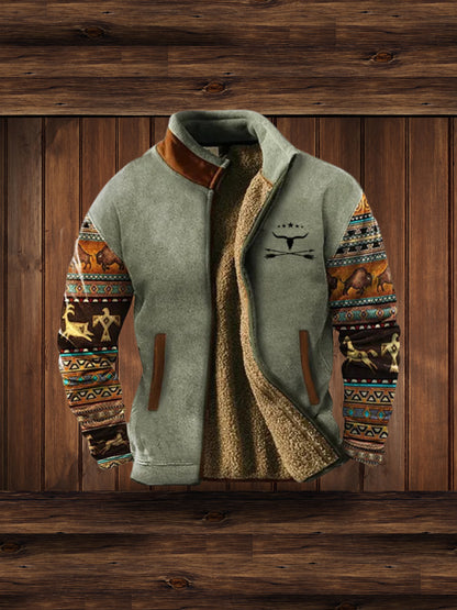 Fleecejacke - Warme Zip-Up Sherpa gefütterte Herrenjacke für den Winter-HauteBerlin