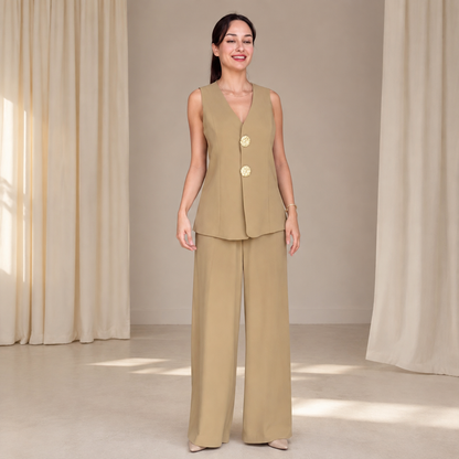 Hosenanzug Damen | Weste | Weite Hose-HauteBerlin
