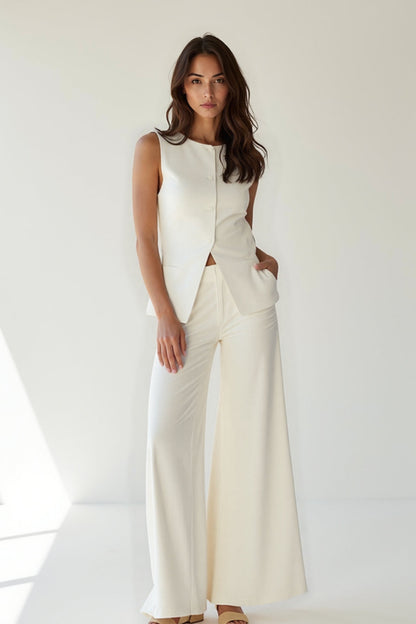 Westen Set Damen | Palazzohose | Asymmetrischer Saum-HauteBerlin