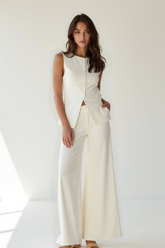 Westen Set Damen | Palazzohose | Asymmetrischer Saum-HauteBerlin