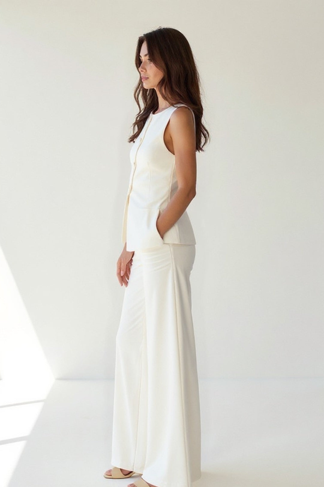 Westen Set Damen | Palazzohose | Asymmetrischer Saum-HauteBerlin
