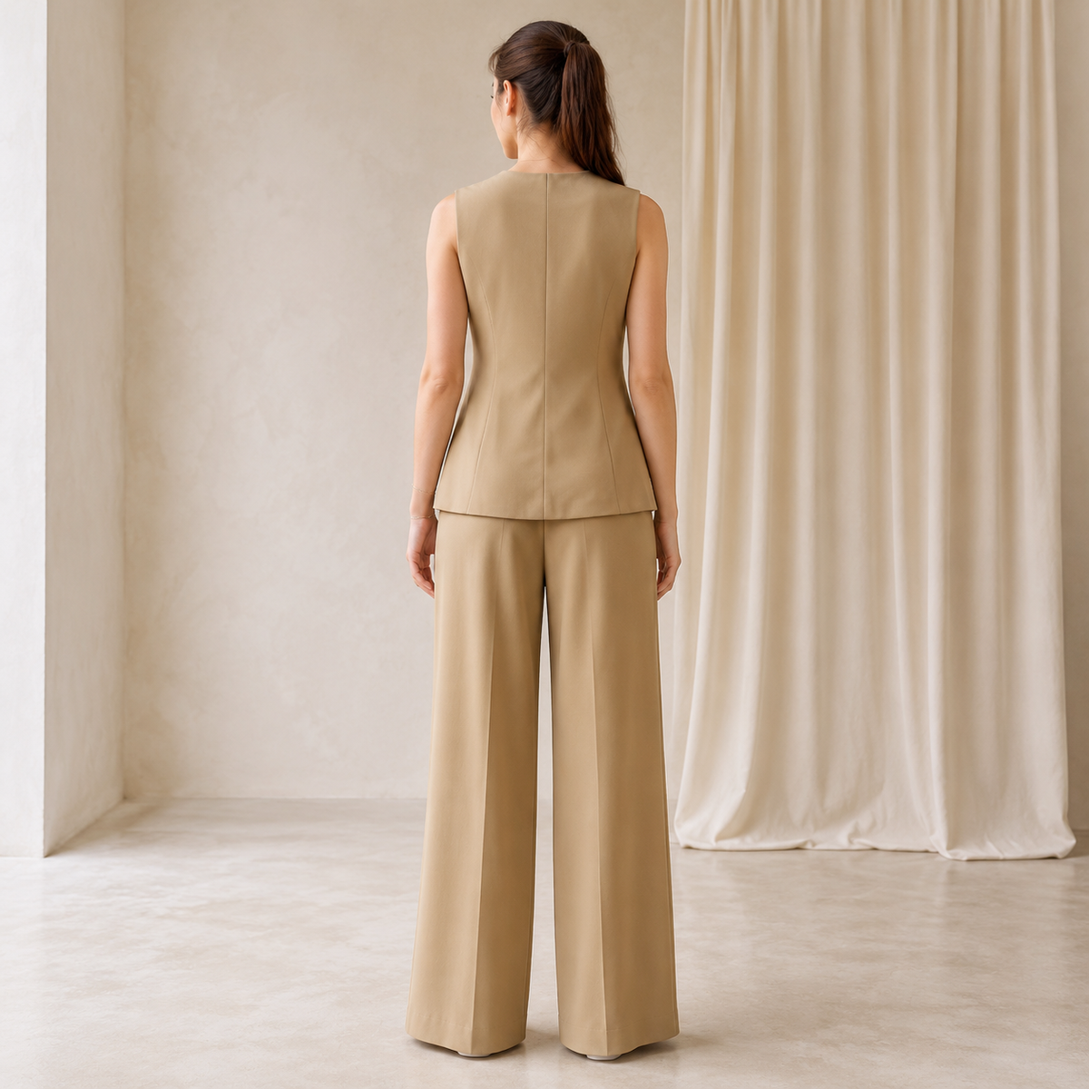 Hosenanzug Damen | Weste | Weite Hose-HauteBerlin