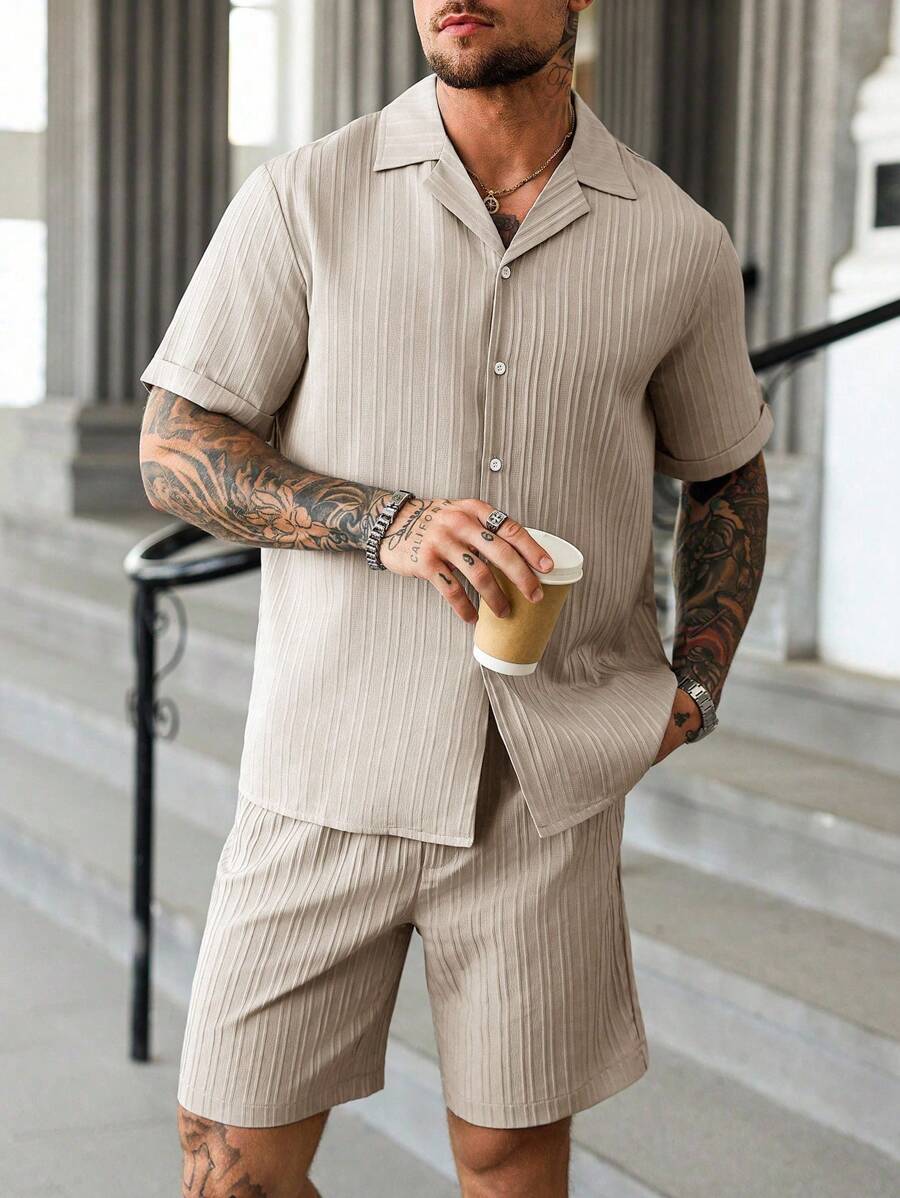 Sommer Set Herren | Kurzarmhemd | Shorts-HauteBerlin