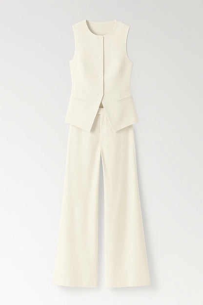 Westen Set Damen | Palazzohose | Asymmetrischer Saum-HauteBerlin