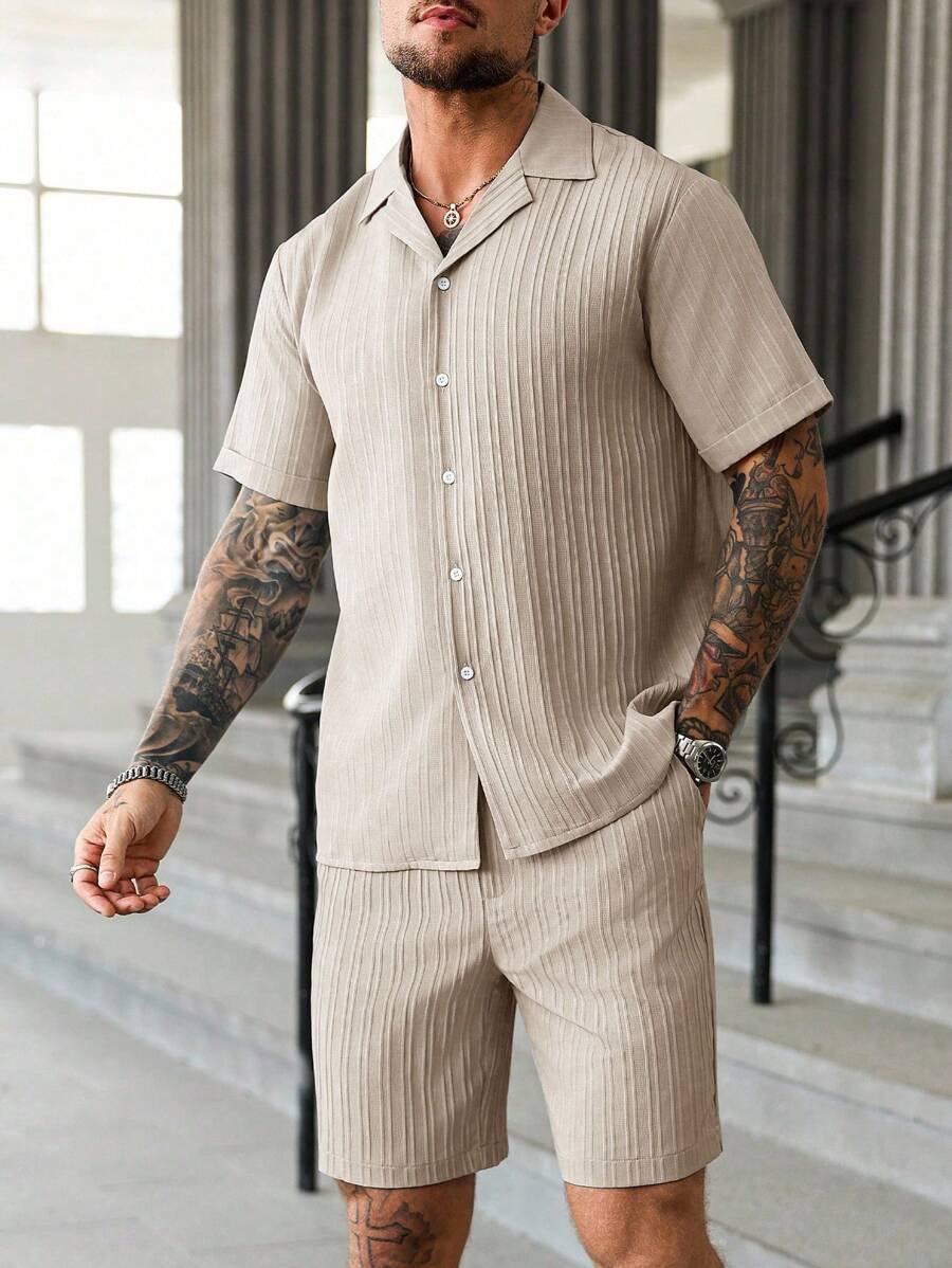 Sommer Set Herren | Kurzarmhemd | Shorts-HauteBerlin