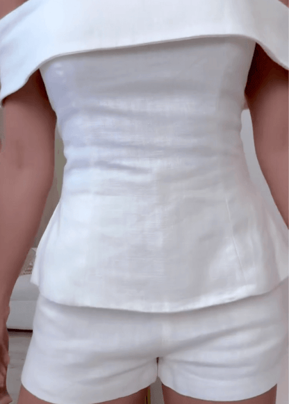 Shorts Set Damen | Schulterfrei | Zweiteilig-HauteBerlin