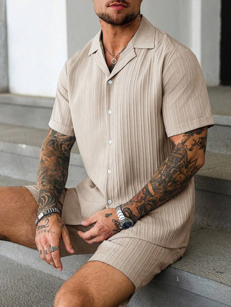 Sommer Set Herren | Kurzarmhemd | Shorts-HauteBerlin