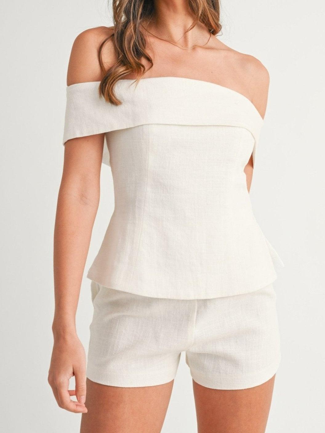 Shorts Set Damen | Schulterfrei | Zweiteilig-HauteBerlin