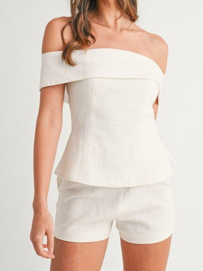 Shorts Set Damen | Schulterfrei | Zweiteilig-HauteBerlin