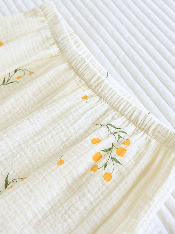 Pyjama Damen | Kurzarm | Shorts | Blumenprint-HauteBerlin
