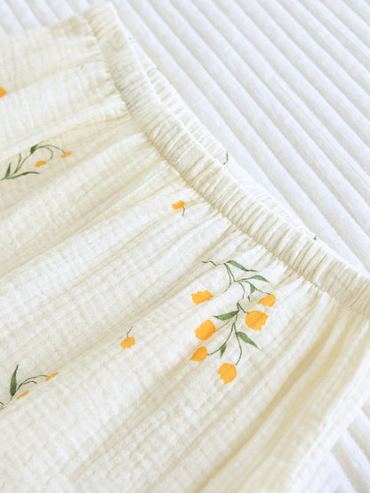 Pyjama Damen | Kurzarm | Shorts | Blumenprint-HauteBerlin