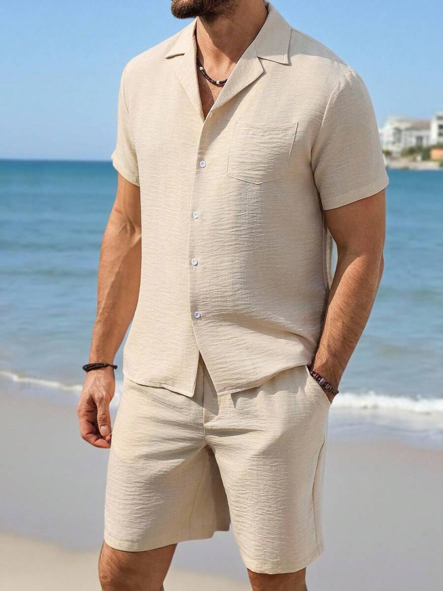 Sommer Set Herren | Kurzarmhemd | Shorts-HauteBerlin
