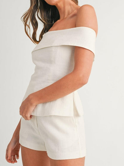 Shorts Set Damen | Schulterfrei | Zweiteilig-HauteBerlin