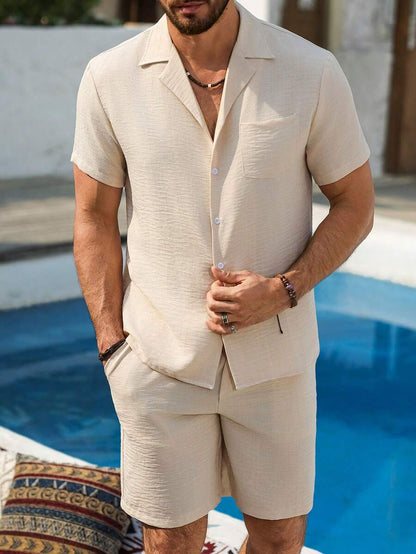 Sommer Set Herren | Kurzarmhemd | Shorts-HauteBerlin