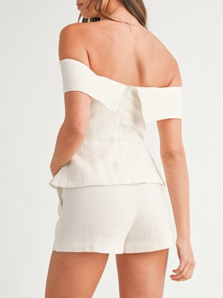 Shorts Set Damen | Schulterfrei | Zweiteilig-HauteBerlin