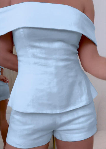 Shorts Set Damen | Schulterfrei | Zweiteilig-HauteBerlin