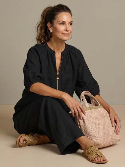 Blusen Set Damen | Puffärmel | Weite Hose-HauteBerlin