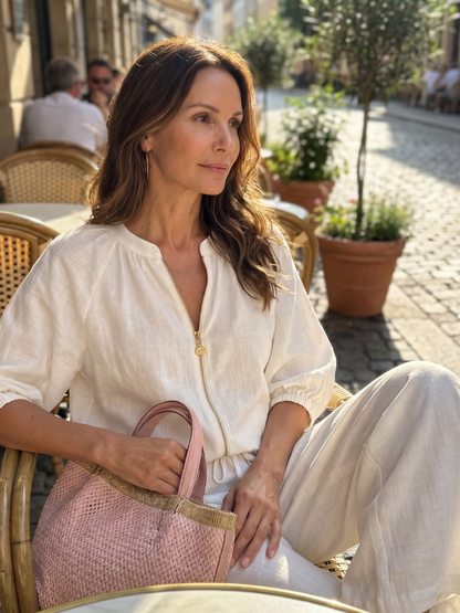 Blusen Set Damen | Puffärmel | Weite Hose-HauteBerlin