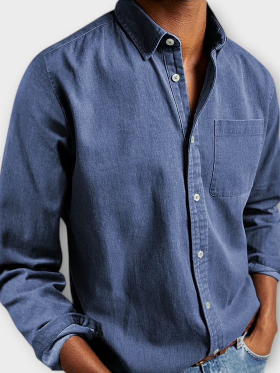 Hemd Herren | Langarm | Casual | Mit Brusttasche-HauteBerlin