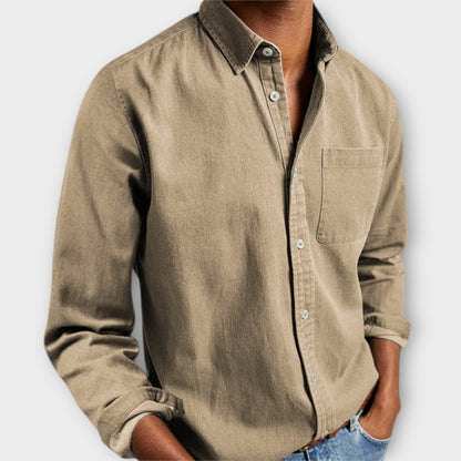 Hemd Herren | Langarm | Casual | Mit Brusttasche-HauteBerlin