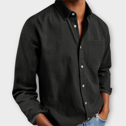 Hemd Herren | Langarm | Casual | Mit Brusttasche-HauteBerlin