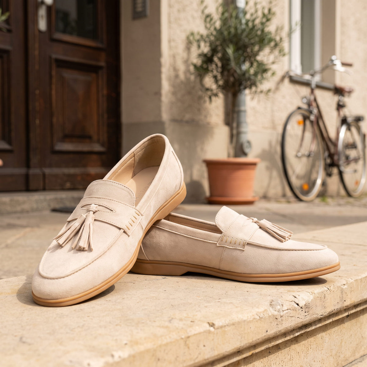 Loafer Herren – Tassel-Slipper in Wildleder-Optik-HauteBerlin