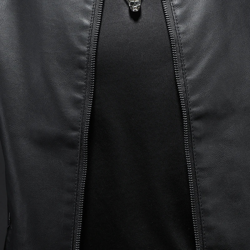 Lederjacke – Reißverschluss – Slim Fit – Bikerjacke – Herren-Lederjacke-HauteBerlin