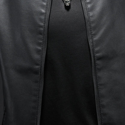 Lederjacke – Reißverschluss – Slim Fit – Bikerjacke – Herren-Lederjacke-HauteBerlin