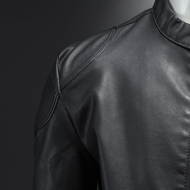 Lederjacke – Reißverschluss – Slim Fit – Bikerjacke – Herren-Lederjacke-HauteBerlin