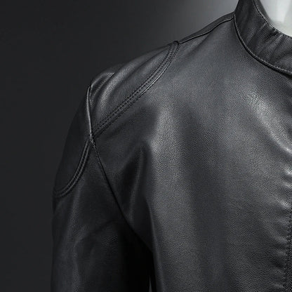 Lederjacke – Reißverschluss – Slim Fit – Bikerjacke – Herren-Lederjacke-HauteBerlin