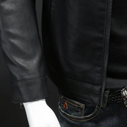 Lederjacke – Reißverschluss – Slim Fit – Bikerjacke – Herren-Lederjacke-HauteBerlin