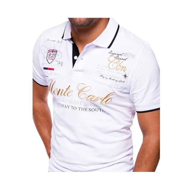 Polo Shirt Herren | Kurzarm | Print | Kontrastkragen-HauteBerlin
