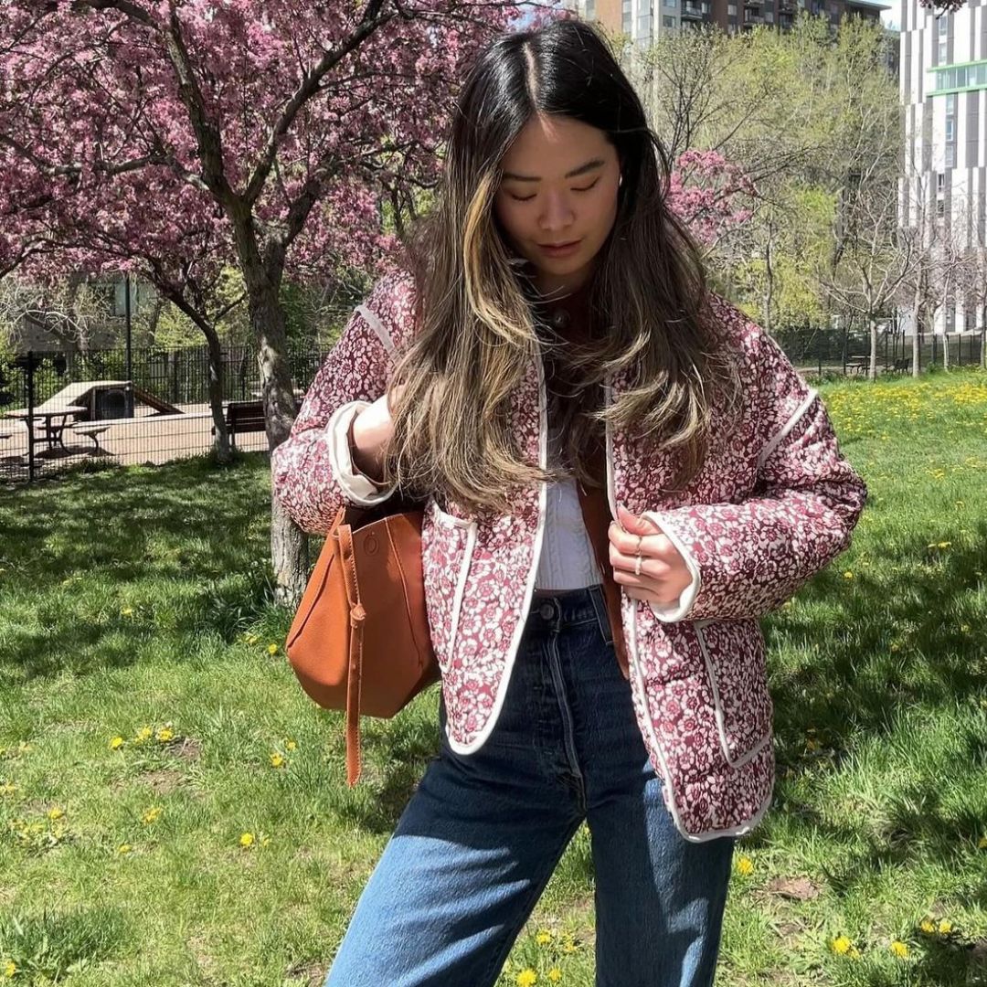 Gesteppte Blumenjacke 6