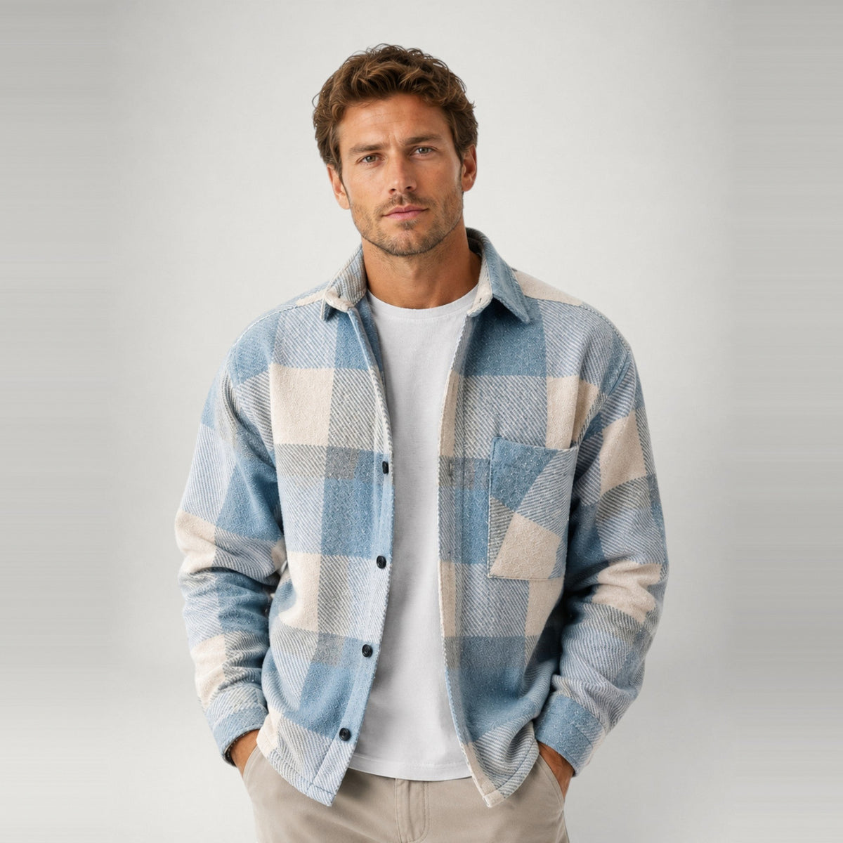 Überhemd | Plaid | Button-Up | Hemdjacke | Herrenbekleidung-HauteBerlin