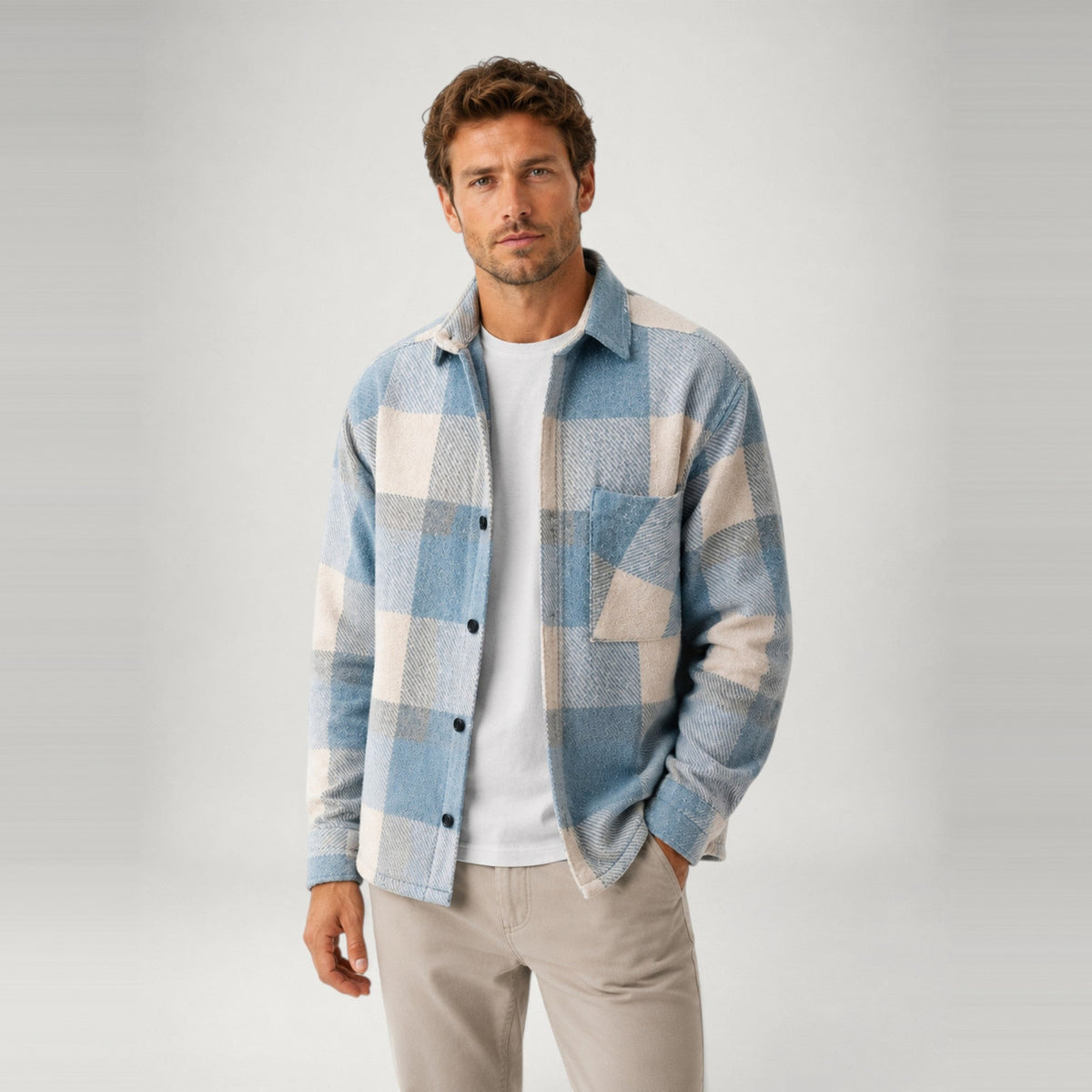 Überhemd | Plaid | Button-Up | Hemdjacke | Herrenbekleidung-HauteBerlin