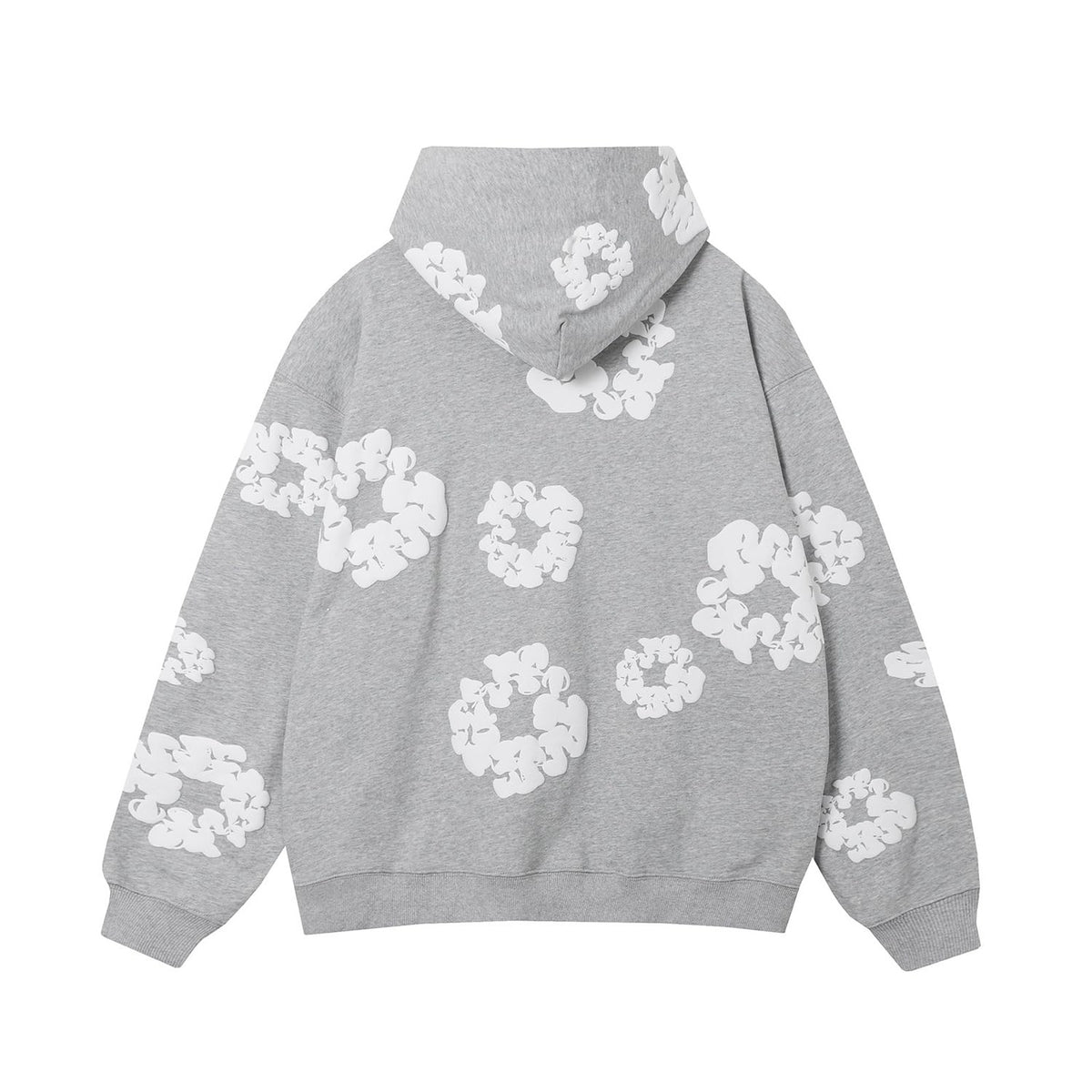 Streetwear Hoodie – Pullover mit Blumen-Print und Kängurutasche-HauteBerlin